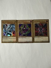 YUGIOH: Blue-Eyes White Dragon Red-Eyes B Dragon Dark Magician SET MGED NM picture