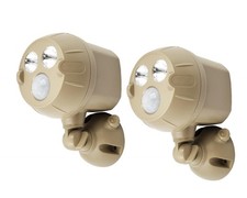 New Mr. Beams NetBright Motion Activated Spotlights 2-PK MBN391, Tan picture