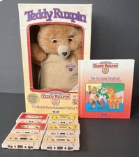 VINTAGE Teddy Ruxpin Teddy Bear  Book & Tape Worlds Of Wonder ~ Read Description picture