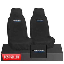 EMBROIDERED FORD TRANSIT CONNECT FRONT SEAT COVERS 2x - WATERPROOF & HEAVY DUTY picture