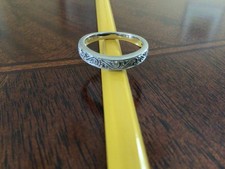 Simon G. Platinum PT900 w/10 Diamonds Wedding Band Ring Sz 6.75, 5.2 Grams picture