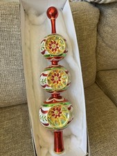Rare~Christopher Radko Reflector Ball“Emperor’s Finial” Tree Topper Poland 2005 picture
