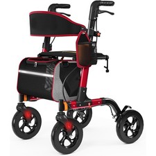 Walkers for Seniors,Rollator Walker with Seat,350 lb Weight Capacity,18