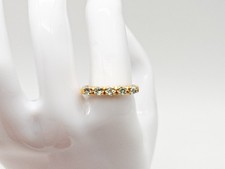 Estate $2400 5 STONE .50ct Natural Alexandrite 14k Yellow Gold Band Ring 3g picture