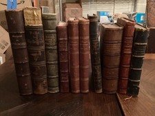 LOT OF 10 ANTIQUE 1854-1933 FRANCISCAN MONASTIC BOOK LOT DECORATIVE picture