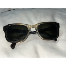 1980s Vintage Liberty Optical USA Square Eye Dark Brown To Clear Glasses 52-22 picture
