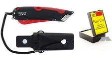 Easy Cut 2000 RED Safety Box Cutter Knife Easycut & 81 Count Box of Blades picture