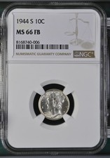 1944-S 10c Mercury DIme MS 66 FB NGC picture