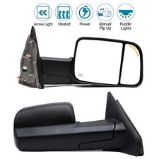 Pair Tow Mirrors Power Heated For 04-08 Dodge Ram 1500 04-09 Ram 2500 3500 LH+RH picture