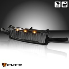 Fits 1999-2002 Chevy Silverado 1500 2500 2000-2006 Tahoe Mesh Grille+LED Lamps picture