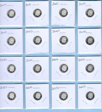 1968 S - 2025 S Clad Proof Roosevelt Dime Set-58 Proof Dimes picture