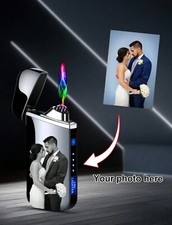 1pc Custom Lighters With Pictures Personalized Photo Engraved Electric Lighter picture