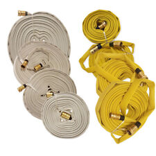 Forestry Grade Lay Flat Fire Hose with Garden Thread, YELLOW, WHITE 250 PSI picture