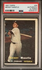 MICKEY MANTLE 1957 TOPPS PSA AUTHENTIC  *JUST GRADED  *ALL MANTLES ARE ON FIRE picture