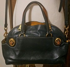 Coach 1941 Outlaw Satchel Green Polished Leather, Excellent Condition picture