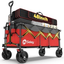 Sekey 48''L Collapsible Foldable Extended Wagon with 660lbs Weight Capacity  [t] picture