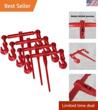 ENJ 4 Pack Ratchet Load Binder with 2 Grab Hooks,for 3/8-1/2 Grade 70 Chain picture
