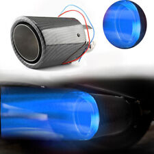 ⭐Carbon Fiber Universal Car Modified LED Luminous Exhaust Muffler Tip Tail Pipe picture