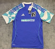 NWT Adidas Seattle Sounders FC 2025 Youth Archive 3rd Jersey XL Sonic Ink $80 picture