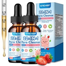 2 Pack 22-in-1 Parasite Cleanse for Humans & Kids, Herbal Gut Wellness Liquid... picture