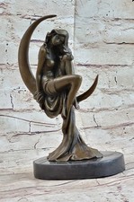 European Pure Bronze fairy maiden Change Lady Goddess of the moon Statue picture