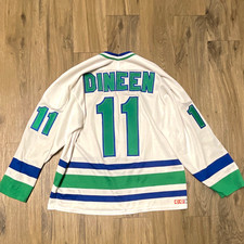 True Vintage 1980s CCM Hartford Whalers Kevin Dineen #11 Men's L Hockey Jersey picture