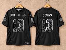 Nike Dallas Cowboys Caleb  Downs #13 Football Jersey Black salute to service picture
