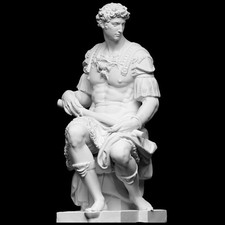 Giuliano de' Medici 15cm – 12K Resin Bust Inspired by Michelangelo’s Renaissance picture