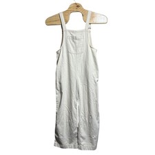 NEW Aerie Cream Denim Overalls Womens Medium Off White $88 picture