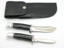 Vintage 1967-72 Inverted 2 Liner Buck Trophy Set 103 116 Fixed Hunting Knife picture