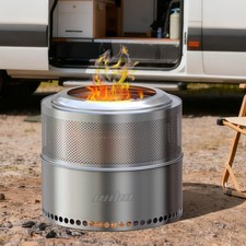 Large smokeless fire pit Stainless Steel for outside wood burning for 4-6 People picture