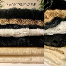Vintage Faux Fur Assorted Colors 1970’s Collection 7 Piece Mint Condition picture