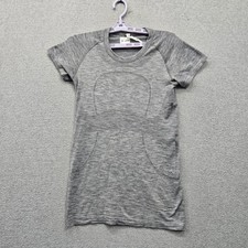 Lululemon Women Shirt 8 Gray Swiftly Tech Activewear Crew Neck Pullover picture