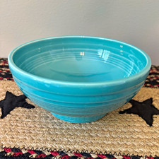 Fiestaware turquoise 6” footed rice bowl picture