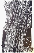 HANS ORLOWSKI ltd ed mounted original woodcut, tree, 1961, 14 x 11” DP001 picture
