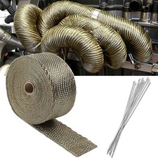 Exhaust Heat Wrap 2'' x 50FT Titanium Shield Tape for Motorcycle Manifold Header picture