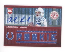 2012 Panini Totally Certified ANDREW LUCK #201 💎 Rc Patch Auto /199 picture