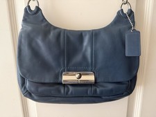 VTG Coach Kristin Blue Leather Convertible Shoulder Pristine Condition picture