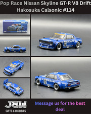 Pop Race Nissan Skyline GT-R V8 Drift (Hakosuka) Calsonic 640114 1/64 picture
