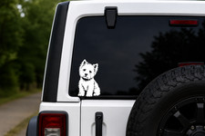 Westie Dog Vinyl Decal West Highland Terrier Puppy Car Window Sticker picture