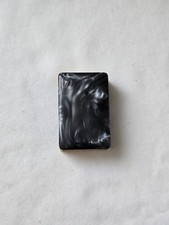 Vintage Beautiful Marbled Black Italian Made Gold Wax Match Box NEW w/ Matches picture