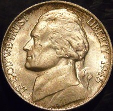 1945-P Jefferson Nickel Choice BU Uncirculated picture