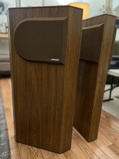 Vintage Bose 401 Direct Reflecting Stereo Speakers Pair Wood Finish Tested Works picture