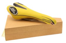 Selle San Marco Era Pro Saddle Titanium Rails Yellow Leather 2001 NIB NOS NEW picture