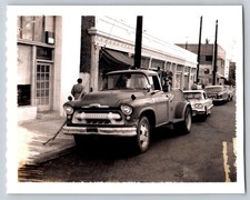 Vintage 1957 Chevrolet Tow Truck Wrecker Photos Lot (2) Peterson Service 1312 picture
