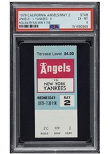 PSA 6 - 1976 NOLAN RYAN win #155 california angels TICKET STUB picture