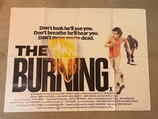 THE BURNING 1981 Vintage UK Quad Cinema Poster Cult Slasher  picture