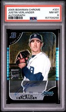 Justin Verlander 2005 Bowman Chrome Auto PSA 8 #331 Detroit Tigers picture