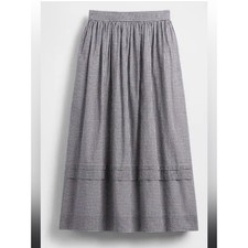 GAP / Doen Gingham Midi Skirt in Black and White. Medium picture