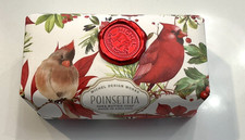 Michel Design Works Poinsettia Cardinals Shea Butter Soap Holiday Floral 8.7oz picture